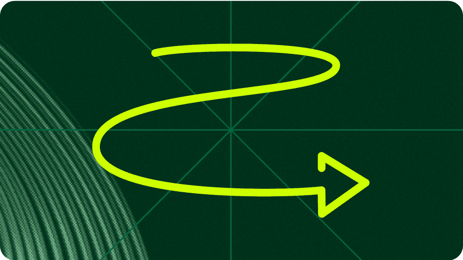 Spiral arrow indicating navigation